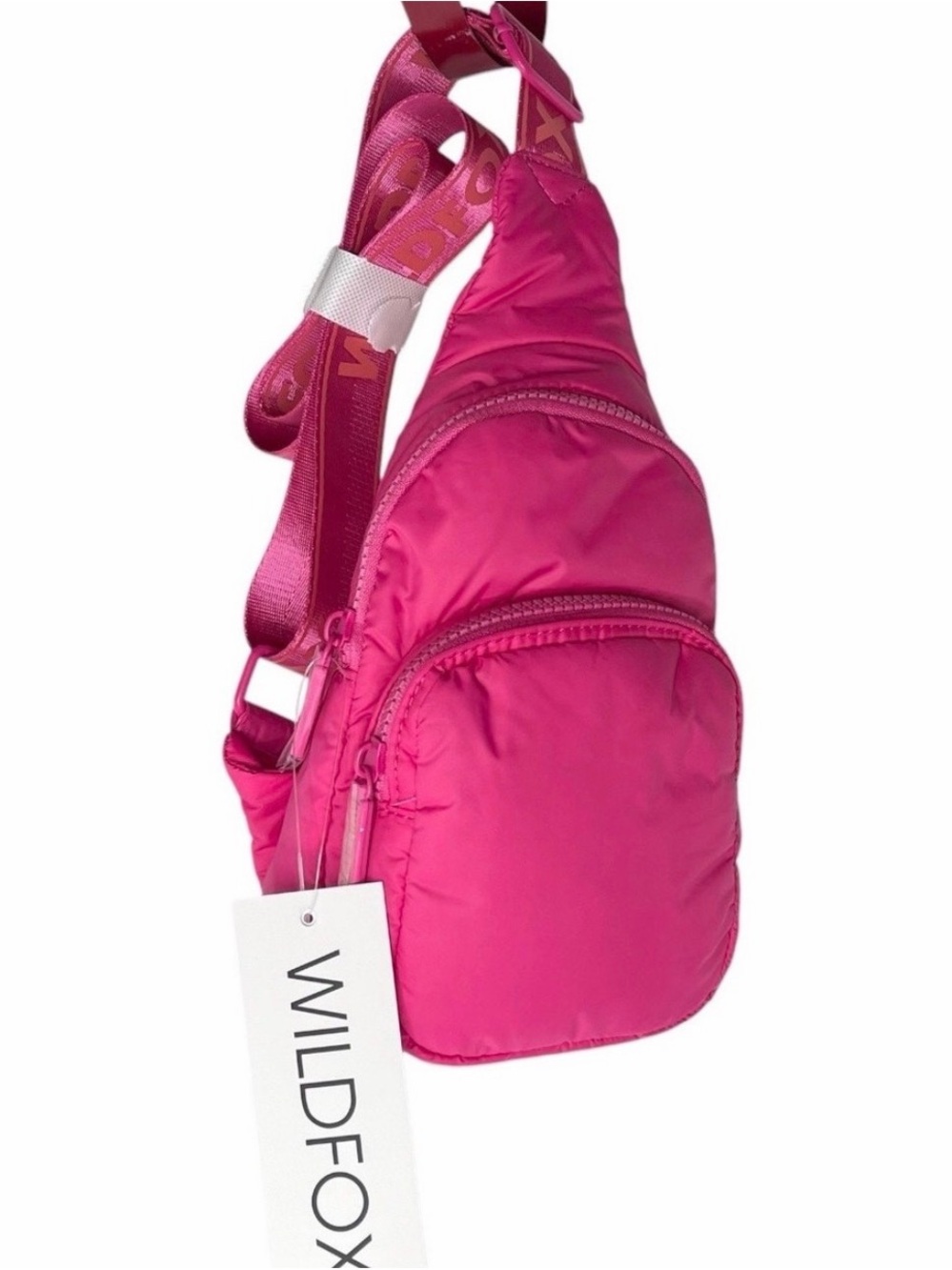 Wildfox Parachute Vibrant Pink Crossbody Sling Bag